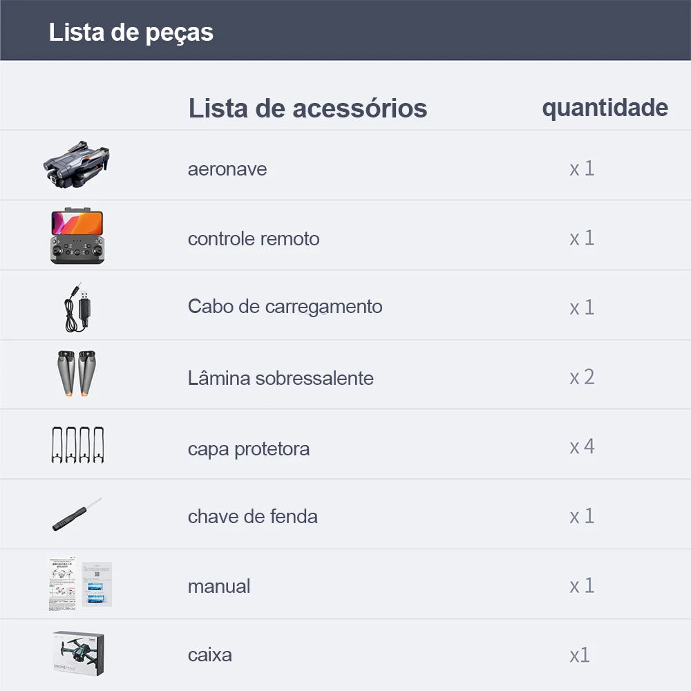Drone Obstacle Avoidance: Controle remoto, Camera 4K e Wifi