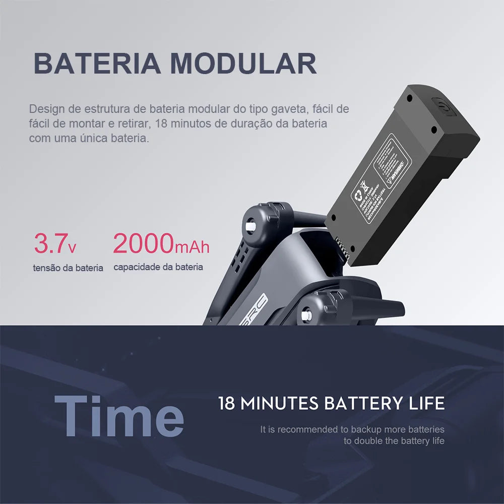 Drone Obstacle Avoidance: Controle remoto, Camera 4K e Wifi