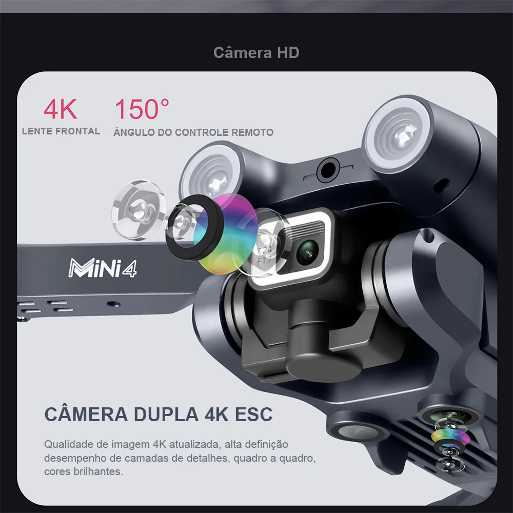 Drone Obstacle Avoidance: Controle remoto, Camera 4K e Wifi