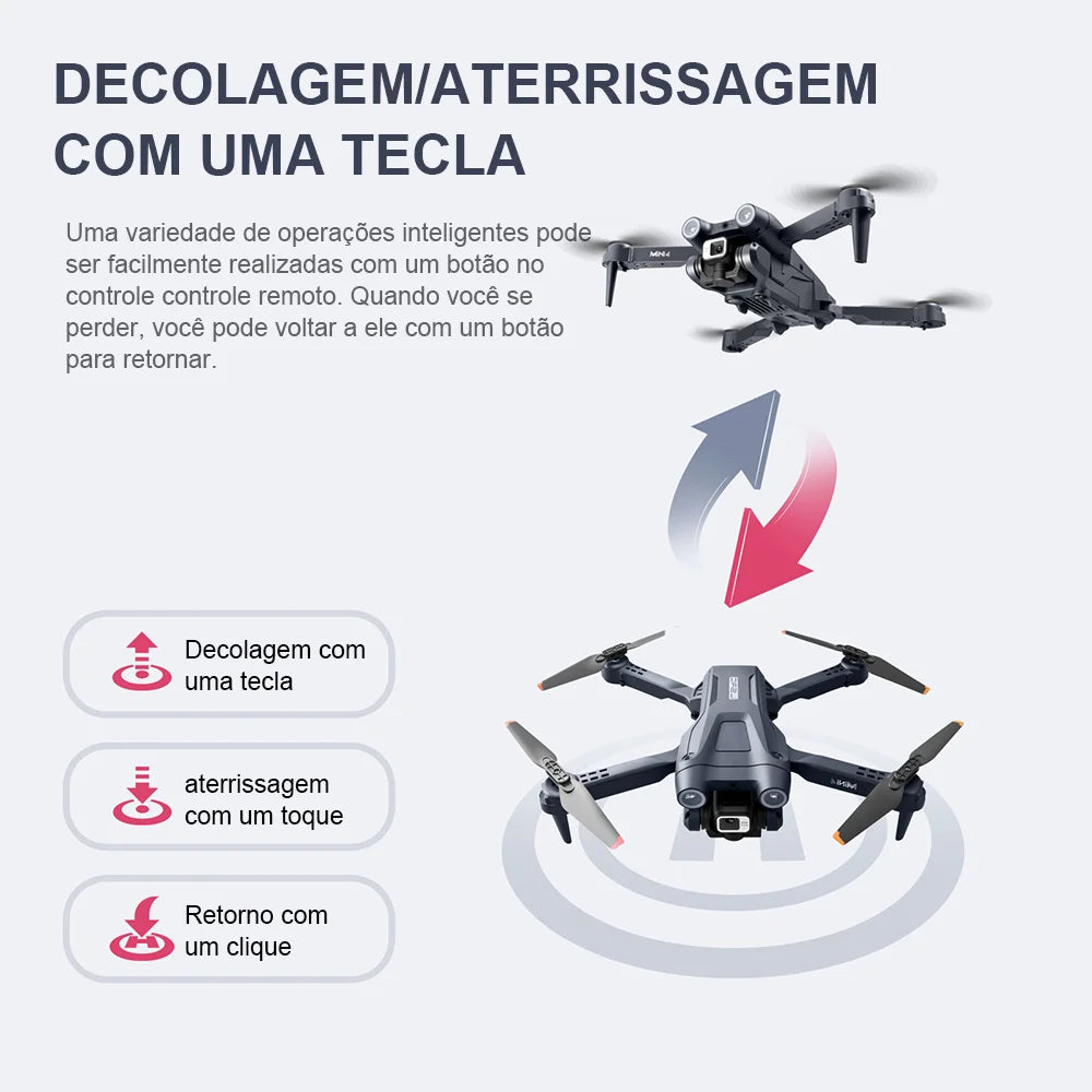 Drone Obstacle Avoidance: Controle remoto, Camera 4K e Wifi
