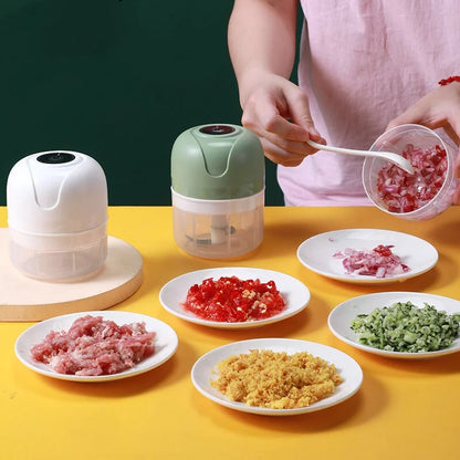 Mini processador de alimentos elétrico