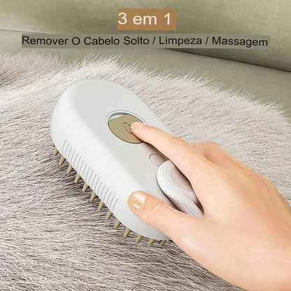 HapiePet - Massageador-removedor de pelos a vapor para pets