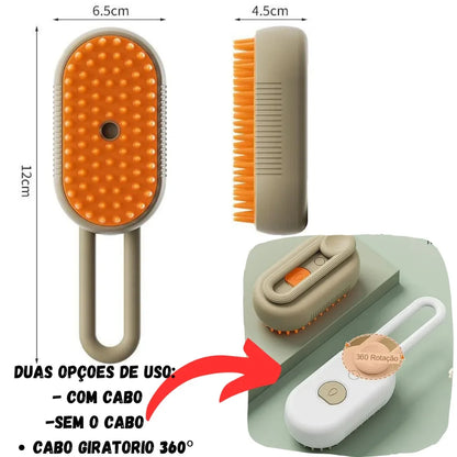 HapiePet - Massageador-removedor de pelos a vapor para pets